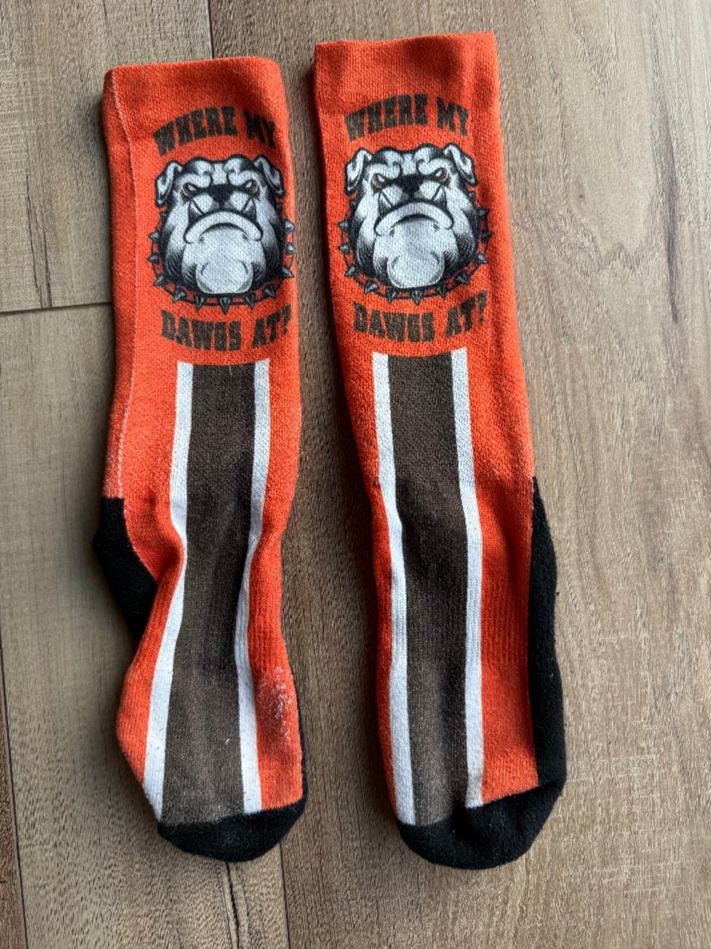Ohio State and Browns socks